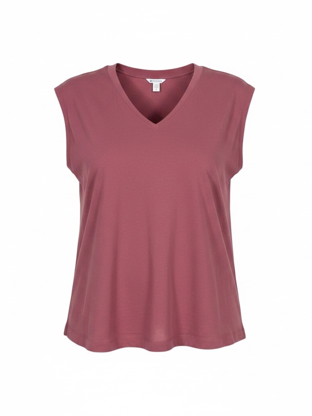 Athleta Basic Oversized Sleeveless V-Neck T-Shirt Dusty Rose/Mauve XL